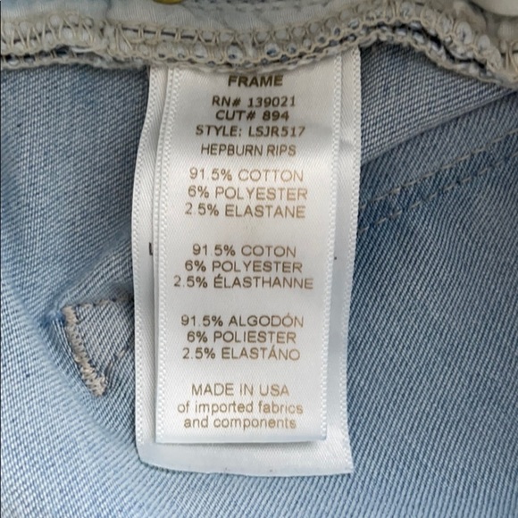 Frame Denim Distressed Le Skinny Jeanne 28 - Picture 7 of 7